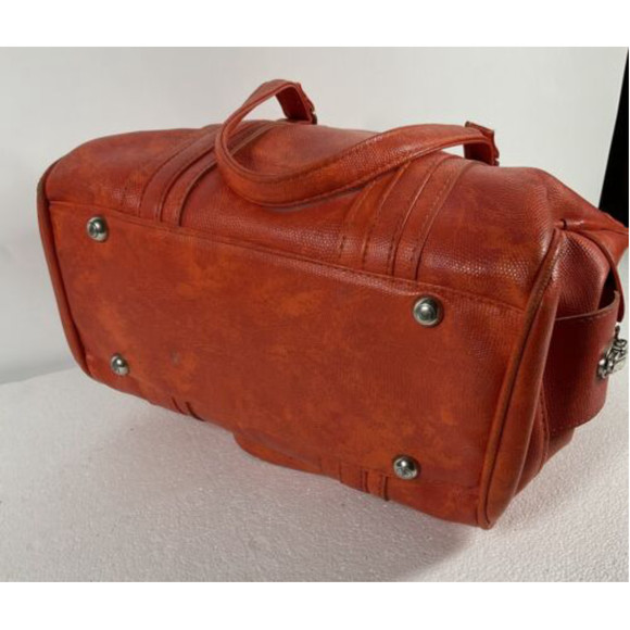 1970’s USA Vintage MCM Samsonite Sherbrooke Orange Carry On Luggage Bag MOD - Picture 8 of 10